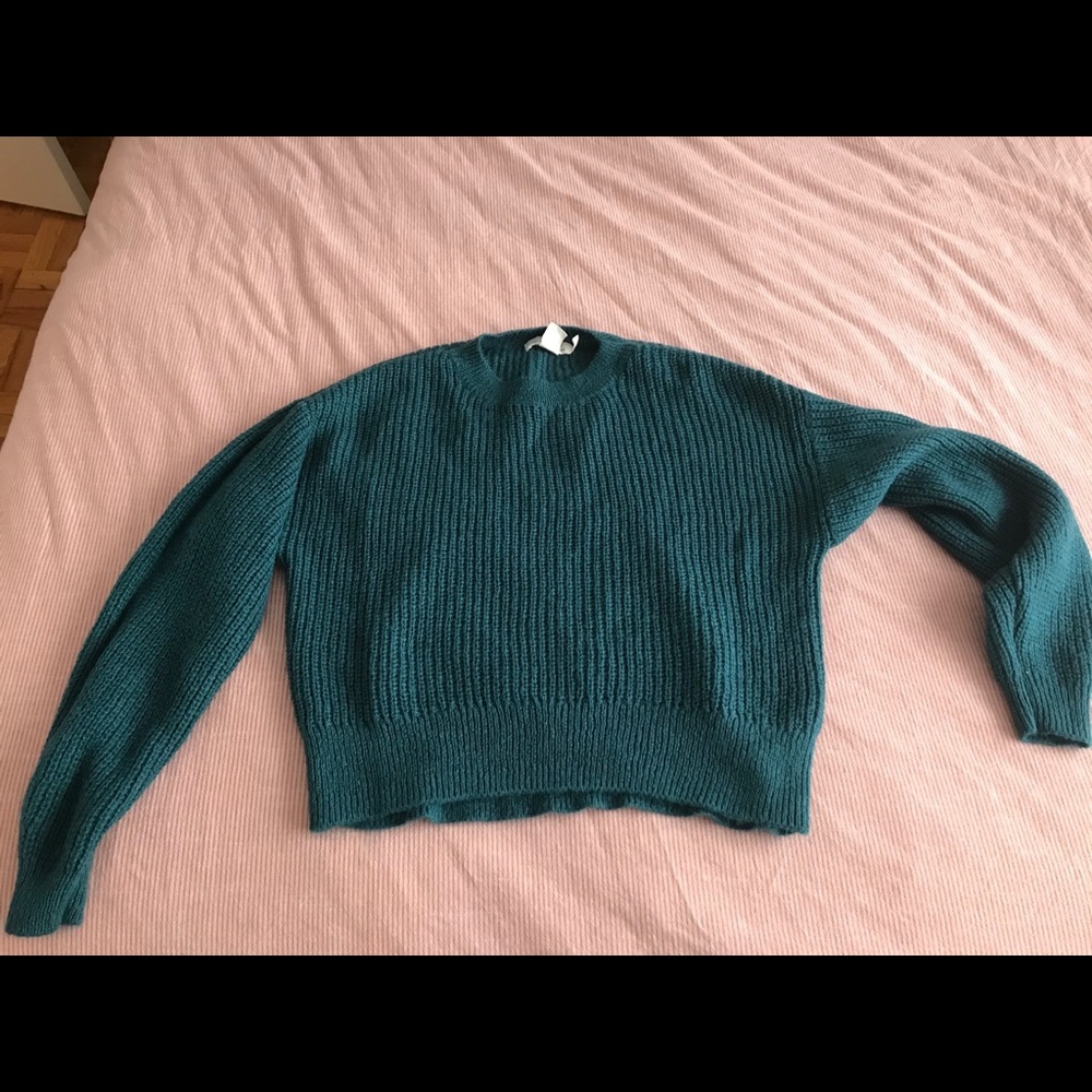 H&M | Emerald Green Ribbed Sweater
